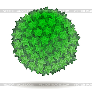 Green Leaves Circle - royalty-free vector clipart