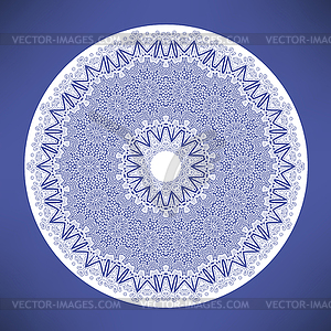 White Mandala. Round Ornament - vector clip art