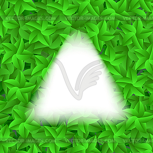 Green Leaves Pattern. Evergreen Hedgegrow - vector clipart