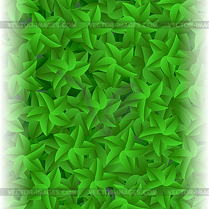 Green Leaves Pattern. Summer Leaves Background - vector image