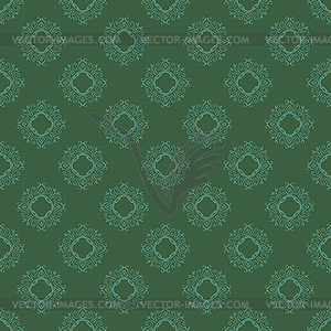 Seamless Texture on Green. Ornamental Backdrop - vector clip art