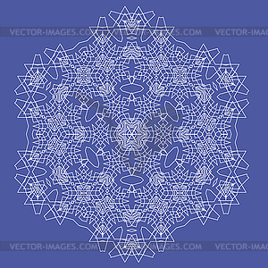 White Mandala . Round Ornament - vector clipart
