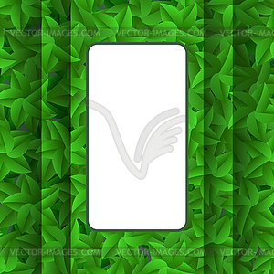 Green Leaves Pattern. Summer Leaves Background - vector image