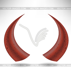 Halloween Red Horns - vector image