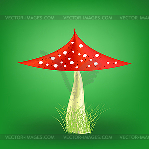 Ядовитый гриб. мухомор - иллюстрация в векторном формате