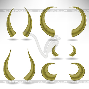 Animal Horns . Bull - vector clipart