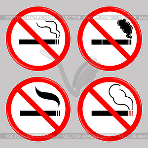 Не курить, сигарета Запрещенные символы - векторный графический клипарт