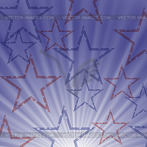 Starry Wave Blue Background - vector clipart