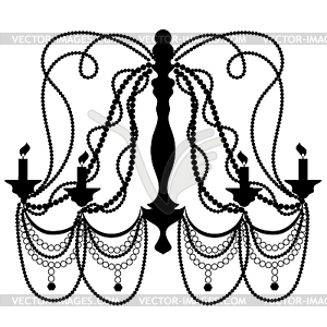 Retro Cryctal Chandelier - vector clip art