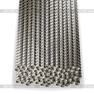 Rebars, Reinforcement Steel Construction Armature - vector image