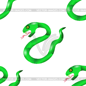 Green Snake Seamless Background - color vector clipart