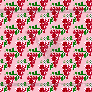 Grapes Seamless Pattern. Vine Background - vector clip art
