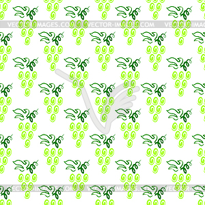 Grapes Seamless Pattern - vector clipart