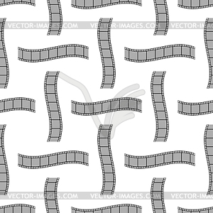 Retro Film Stripes Seamless Cinema Pattern - vector image