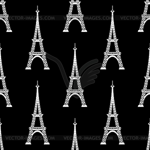 Eiffel Tower Seamless Background - vector clip art