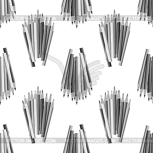 Grey Pencils Seamless Pattern - vector clip art