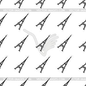 Eiffel Tower Seamless Background - vector clip art