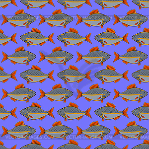 Seamless Fish Pattern - vector clip art