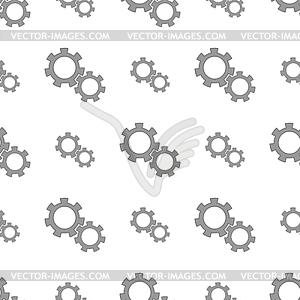 Seamless Gears Pattern - vector clipart