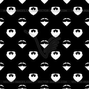Beard Silhouette Seamless Pattern.Background - vector clipart / vector image
