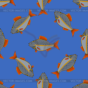 Seamless Fish Pattern - vector image