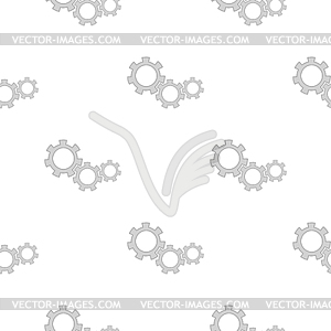 Seamless Gears Pattern - vector clipart