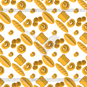 Bakery Seamless Pattern. Food Background - vector clipart