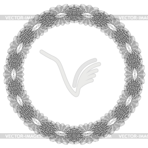 Retro Round Frame - vector image