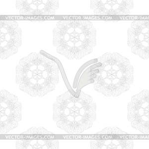 Seamless Pattern. Set of Rosettes - vector image