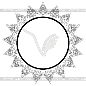Retro Round Frame - vector clip art