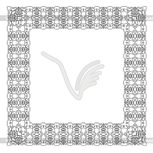 Vintage Retro Square Frame - vector image