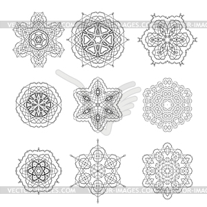 Set of Rosettes - vector image