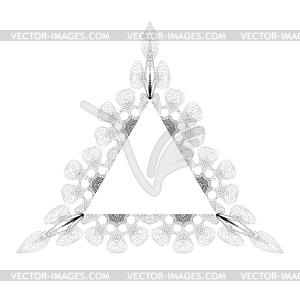 Урожай треугольник кадр - векторное изображение клипарта