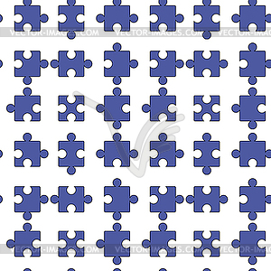 Seamless Jigsaw Pattern - vector image