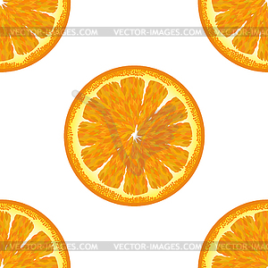 Orange Seamless Pattern. Exotic Ftuit Background - vector clipart