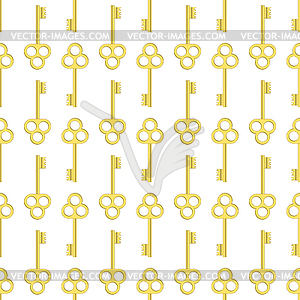 Бесшовные шаблон Золотой ключ - клипарт в векторном виде