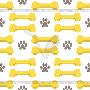 Seamless Bones for Dog Pattern - vector clipart