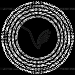 Бинарные код фона - клипарт в векторном формате