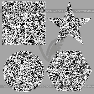 Set of Different Grunge Shapes - vector clipart