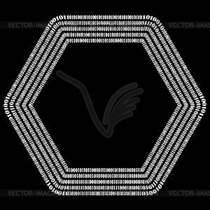 Binary Code Background - vector clipart