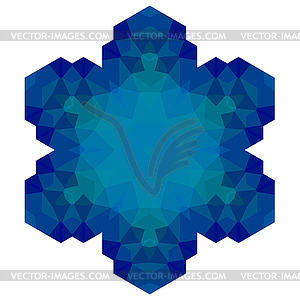 Polygonal Blue Symbol - vector clipart