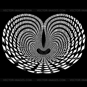 Binary Code Background. Decryption and Encoding - vector image