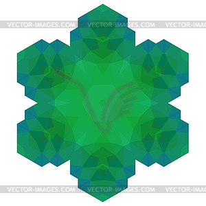 Polygonal Green Symbol - vector image