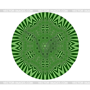 Ornamental Green Round Pattern - vector image