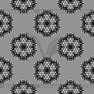 Creative Ornamental Seamless Grey Pattern - vector clipart