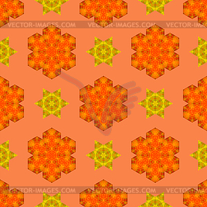 Creative Ornamental Seamless Orange Pattern - vector clipart