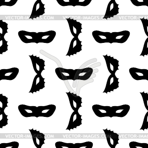 Silhouette of Masks Seamless Pattern - vector image