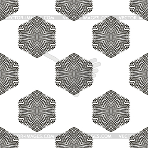 Creative Ornamental Seamless Grey Pattern - vector clipart