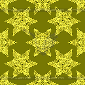 Creative Ornamental Seamless Yellow Pattern - vector clipart