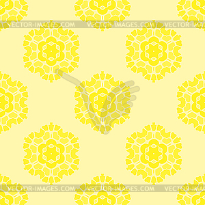 Creative Ornamental Seamless Yellow Pattern - vector clip art